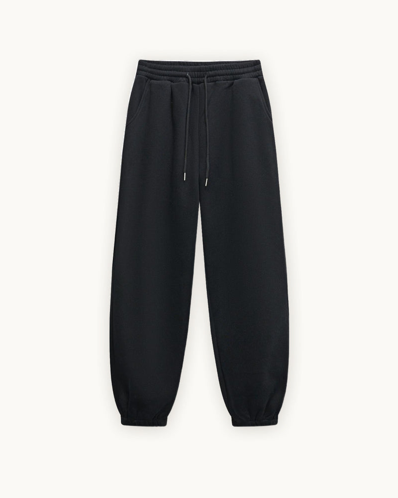 Monochrome Drawstring Joggers, Black