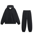 YUSHE 2 Piece Hoodie and Jogger Set for Women | Buttoned Pullover Hoodie with High Rise Joggers | Cotton Blend Sweatsuit Set