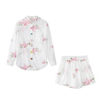Embroidered Cotton Shirt and Shorts Set