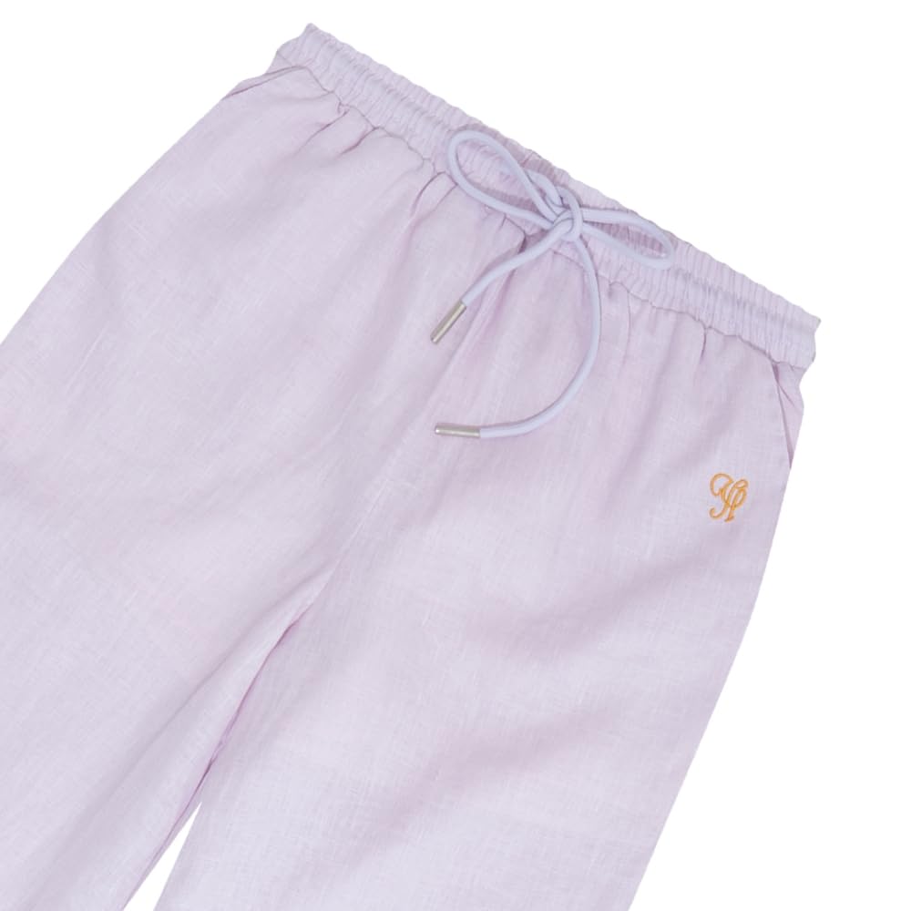 YUSHE 3 Piece Lounge Set for Women | Linen Crop Shirt with Shorts & Pants | Matching Co Ord Set | Loungewear for Travel
