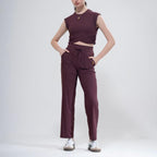 Ruched Top, Shorts & Pants Set