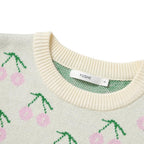 Cherry Knit Set with Scarf and Beanie