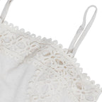 Lace Cutout Crop Top and Wide-Leg Pants Set