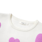 Heart Knit Set with Scarf & Beanie