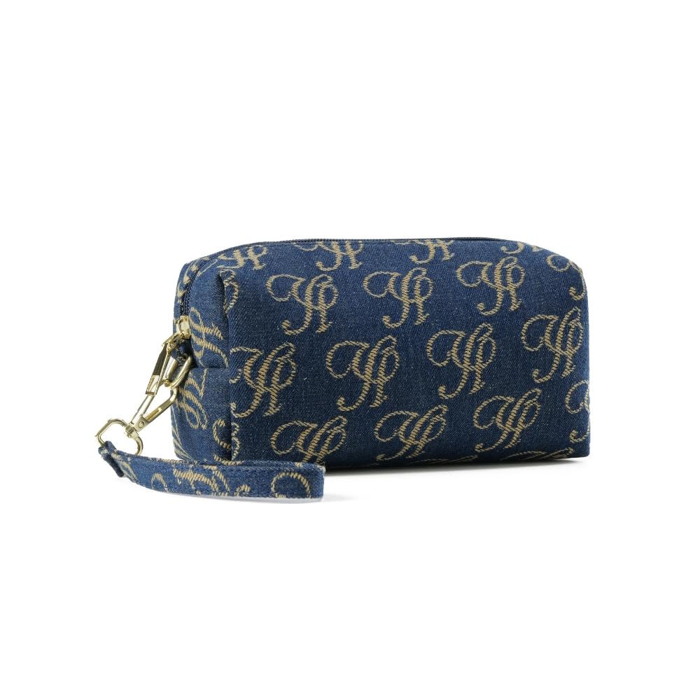 YUSHE Canvas Mini Pouch for Women | Small Travel Pouch & Makeup Bag with Zipper | Floral & Graffiti Fabric Bag for Daily Use