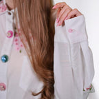 Embroidered Cotton Shirt and Shorts Set