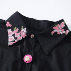 Embroidered Cotton Shirt and Shorts Set