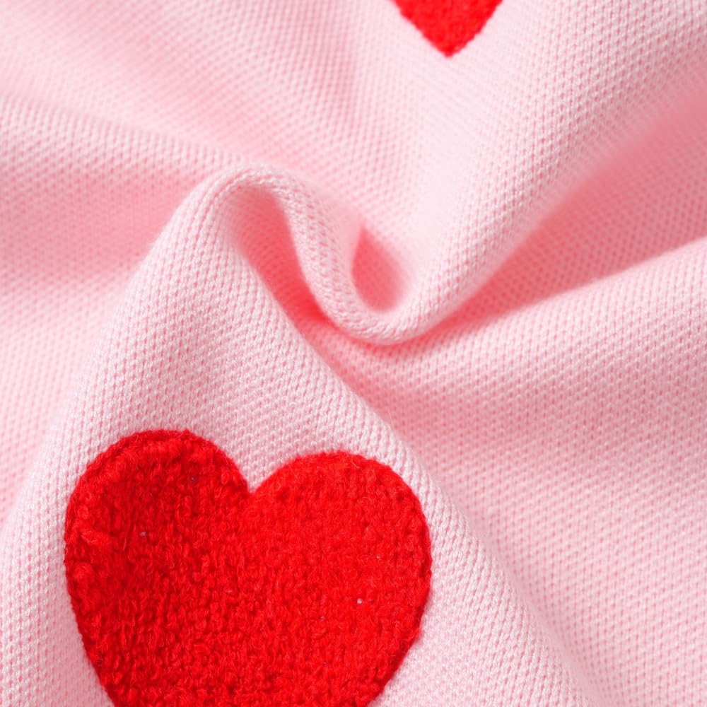 YUSHE Women Two Piece Outfit Sets | Valentine’s Lounge Set with 3D Heart Knit Sweater & High-Rise Pants | Women Winter Sets