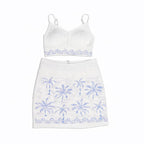 Palm Tree Embroidered Co-ord Set