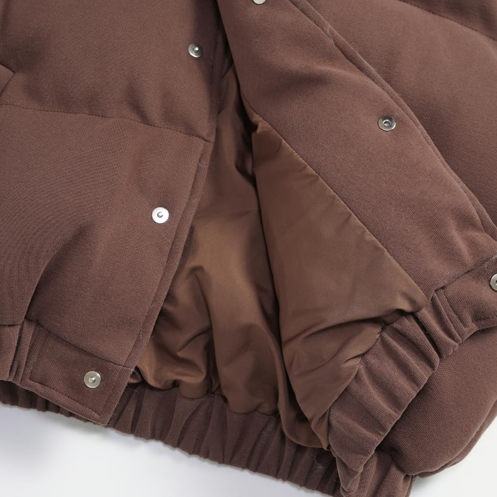 YUSHE Three Piece Sets for Women | Cotton Rich Sweatshirt and Jogger with Lightweight Puffer Jacket | Winter Cord Sets
