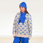 Cherry Knit Set with Scarf and Beanie
