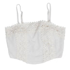 Lace Cutout Crop Top and Wide-Leg Pants Set