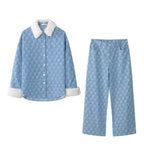 Faux Fur Denim Co-Ord Set