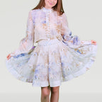 Embellished Shirt and  Skirt Set