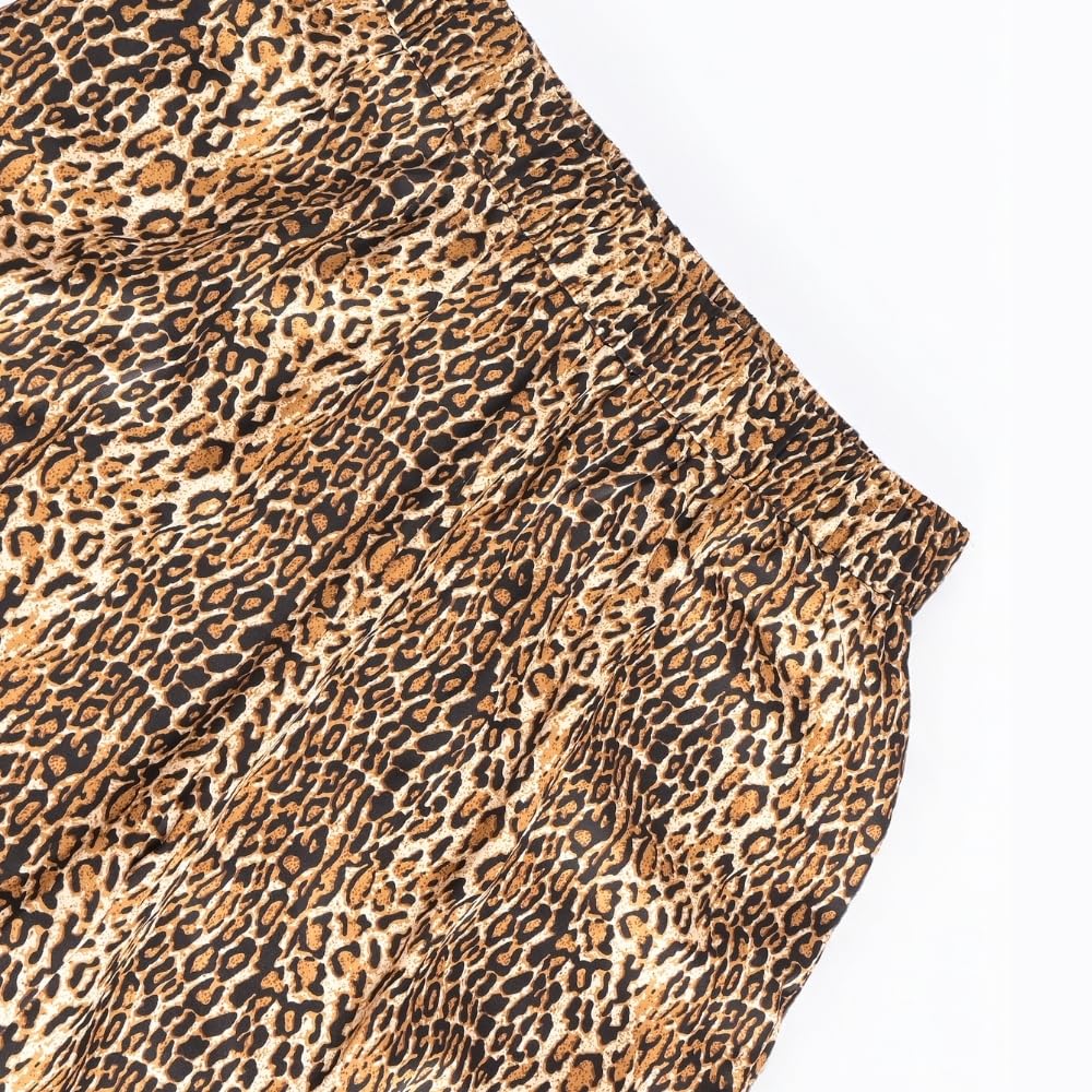 YUSHE Animal Print Co-ord Set | Lightweight Shirt and Pants Set for Women | Summer Two Piece Sets | Casual Vacation Outfits