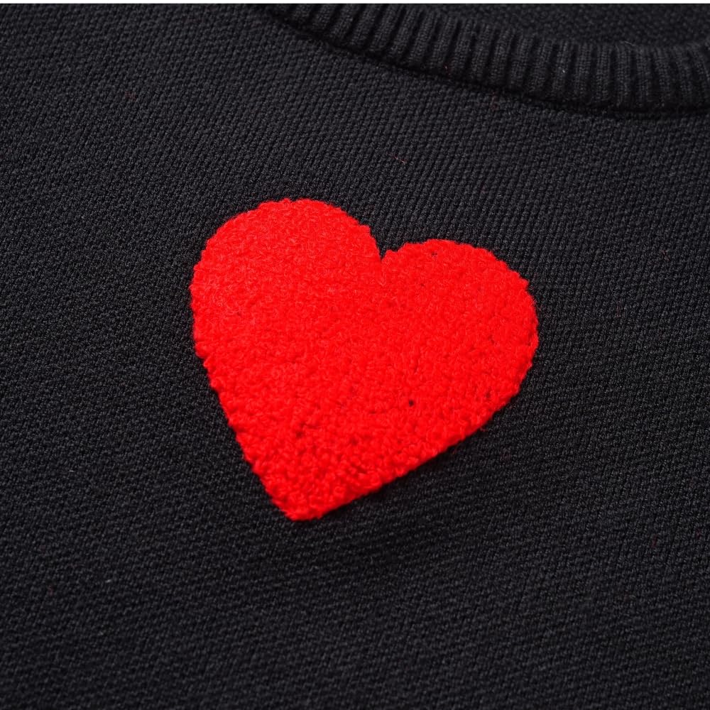 YUSHE Women Two Piece Outfit Sets | Valentine’s Lounge Set with 3D Heart Knit Sweater & High-Rise Pants | Women Winter Sets