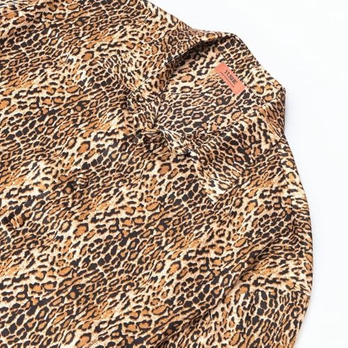 YUSHE Animal Print Co-ord Set | Lightweight Shirt and Pants Set for Women | Summer Two Piece Sets | Casual Vacation Outfits