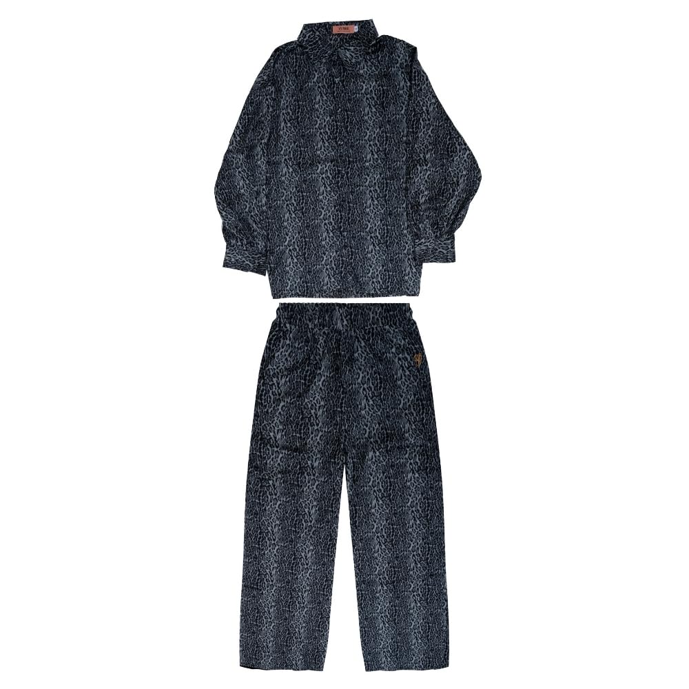 YUSHE Animal Print Co-ord Set | Lightweight Shirt and Pants Set for Women | Summer Two Piece Sets | Casual Vacation Outfits