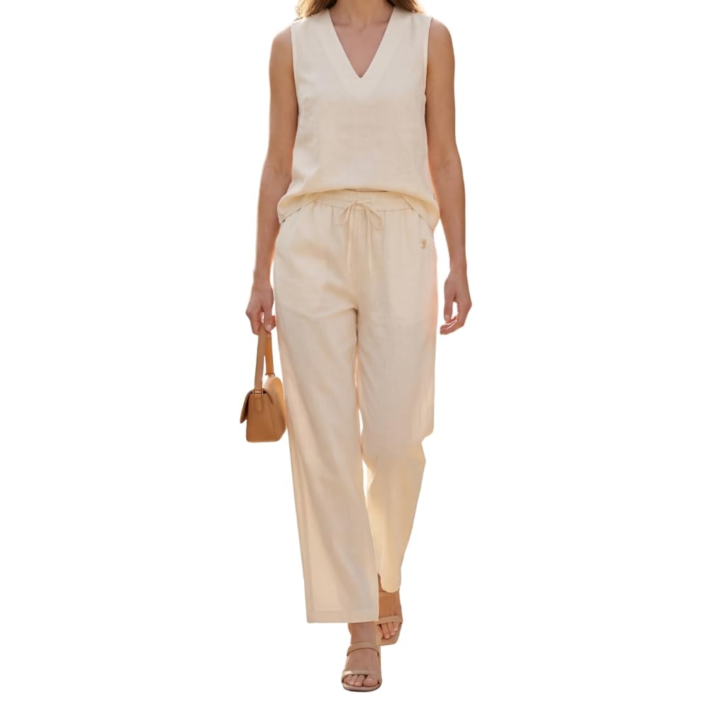 YUSHE 3 Piece 100% Cotton Cord Set for Women | Top, Pants & Shorts with Pockets | Breathable Lounge Wear for Travel