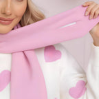 Heart Knit Set with Scarf & Beanie