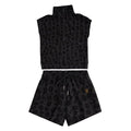 Leopard Quarter-Zip & Shorts Set