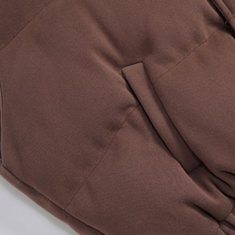 YUSHE Three Piece Sets for Women | Cotton Rich Sweatshirt and Jogger with Lightweight Puffer Jacket | Winter Cord Sets
