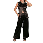 Embellished Sleeveless Top & Straight Pant Set