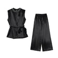 Embellished Sleeveless Top & Straight Pant Set