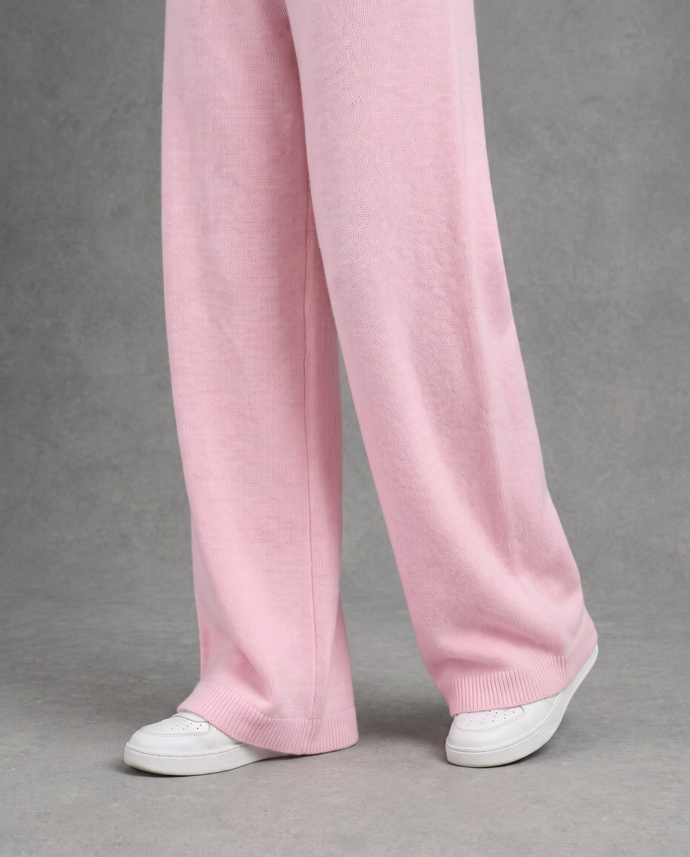 Heart Knit High-Rise Pants, Pink, detail