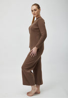 Yushe Cocoa Comfort Relaxed Knitwear Wide-Leg Lounge Set