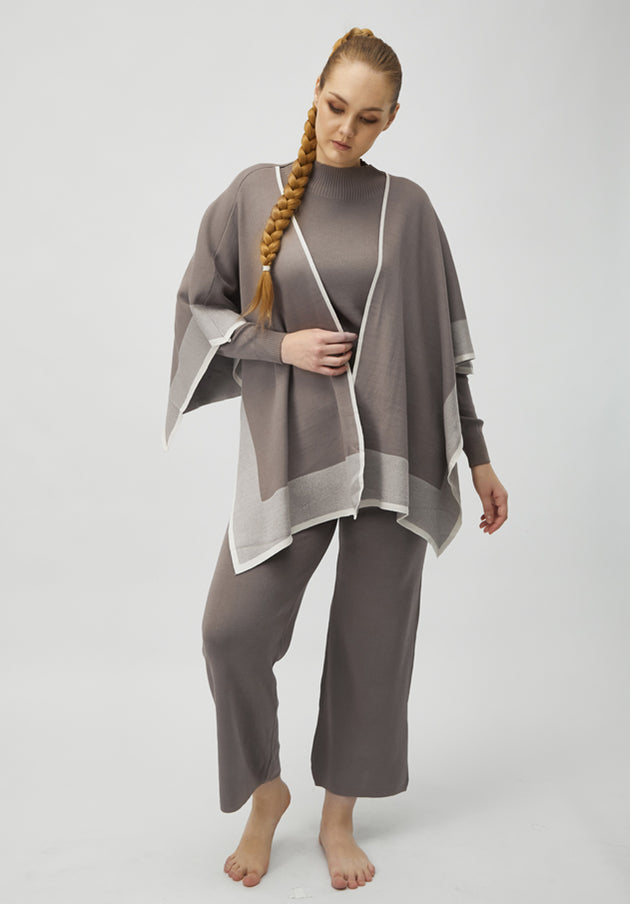 Knit Poncho Lounge Set