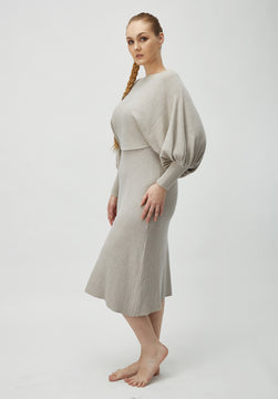 Batwing Knit Midi Dress.