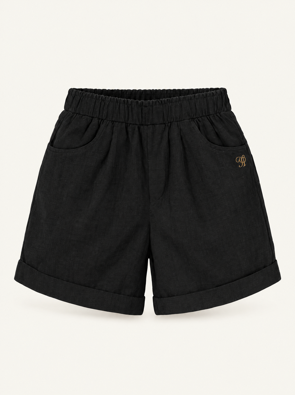 YUSHE Cotton Shorts, Black - Main - product only