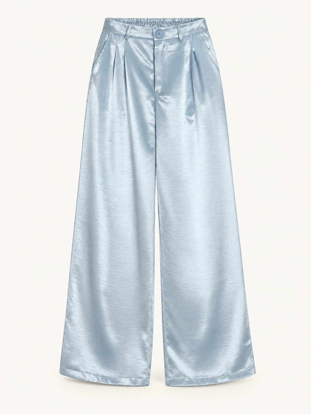 Light Blue Silky Straight-Fit Pants | pants-main · previous candidate