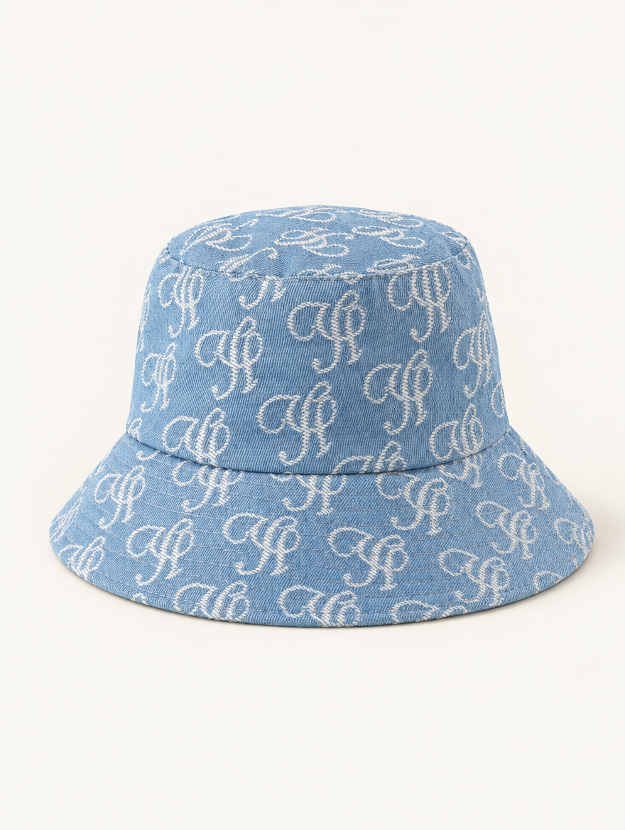 YUSHE Denim Bucket Hat, Light Blue - Main product shot