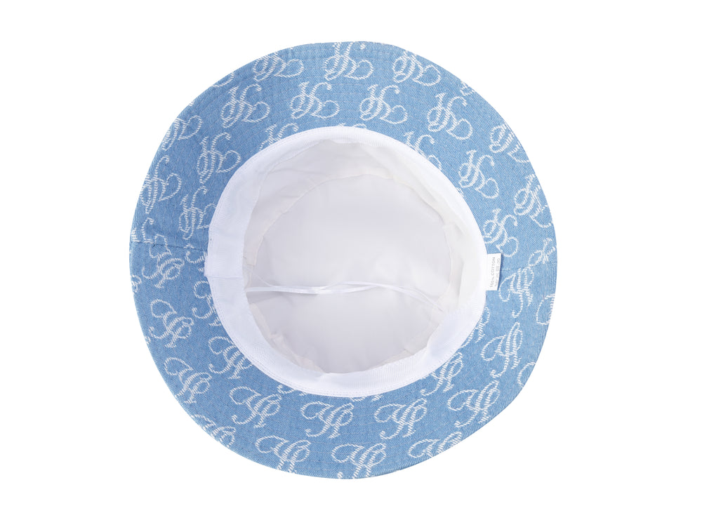 YUSHE Denim Bucket Hat, Light Blue - Interior and lining