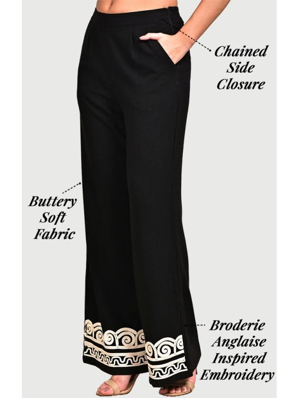 YUSHE Crop Top and Wide-Leg Pants Set